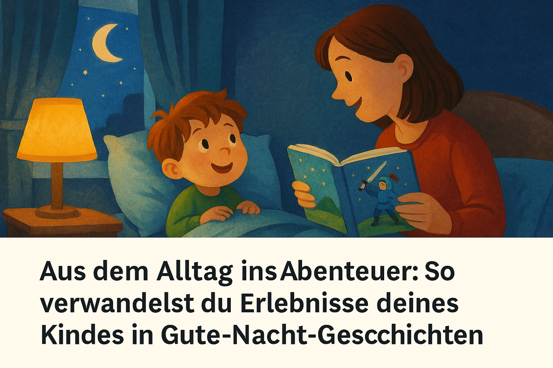 Aus dem Alltag ins Abenteuer: So verwandelst du Erlebnisse deines Kindes in Gute-Nacht-Geschichten